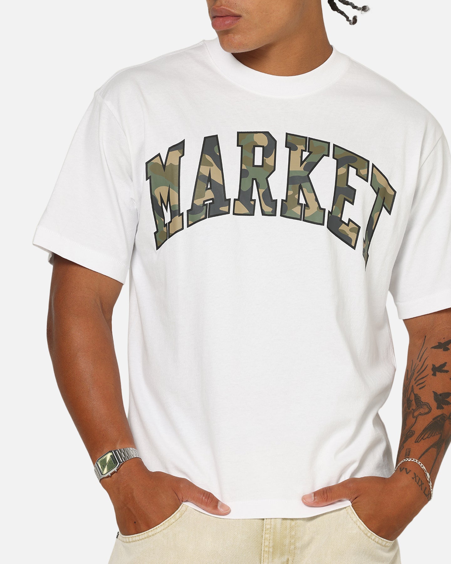 Market Camo Arc T-Shirt White | Culture Kings US