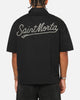 Saint Morta Pearl Script Button Up Shirt Black