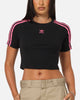 Adidas Women's 3-Stripes Baby T-Shirt Black/Lucid Pink