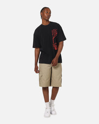 73Studio X Stranger Things Hellfire Lives T-Shirt Black Acidwash