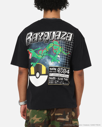The Pokémon Collection By 73 Studio Rayquaza Vintage T-Shirt Off Black
