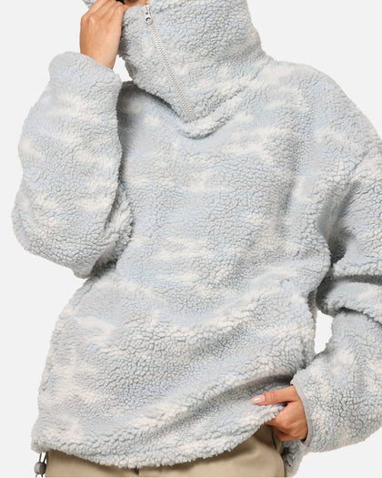 Carre Sherpa Hooded Jumper Snow Camo