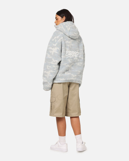 Carre Sherpa Hooded Jumper Snow Camo