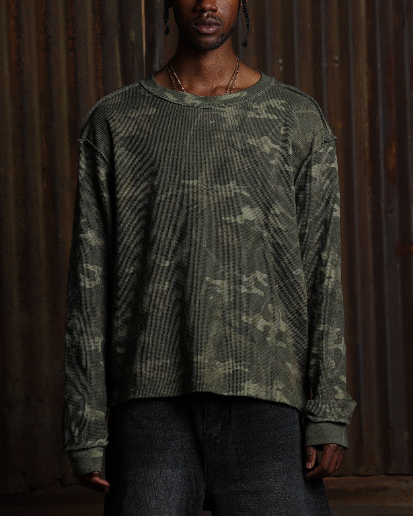 American Thrift Long Sleeve Thermal T-Shirt Camo | Culture Kings US