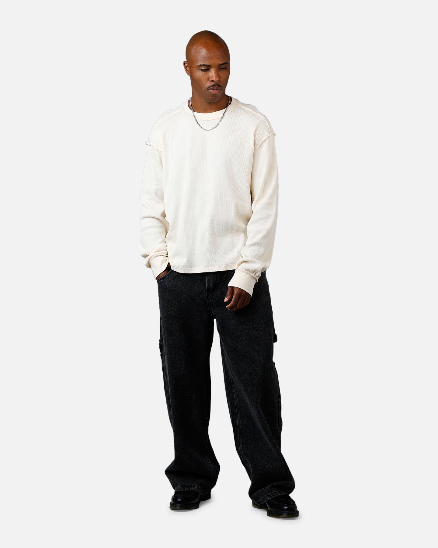 American Thrift Long Sleeve Thermal T-Shirt Off White | Culture