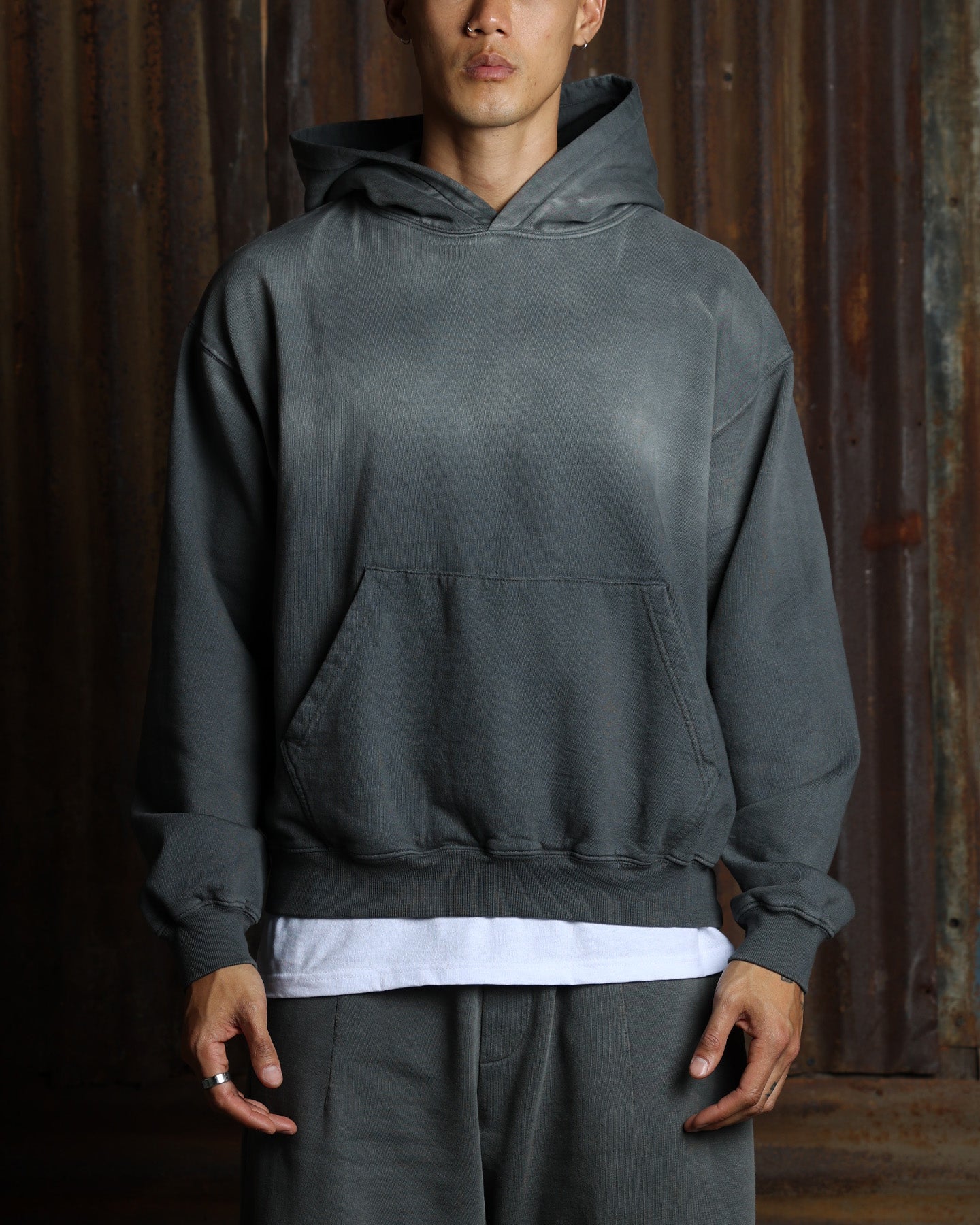 American Thrift Pullover Hoodie Washed Charcoal | Culture Kings US