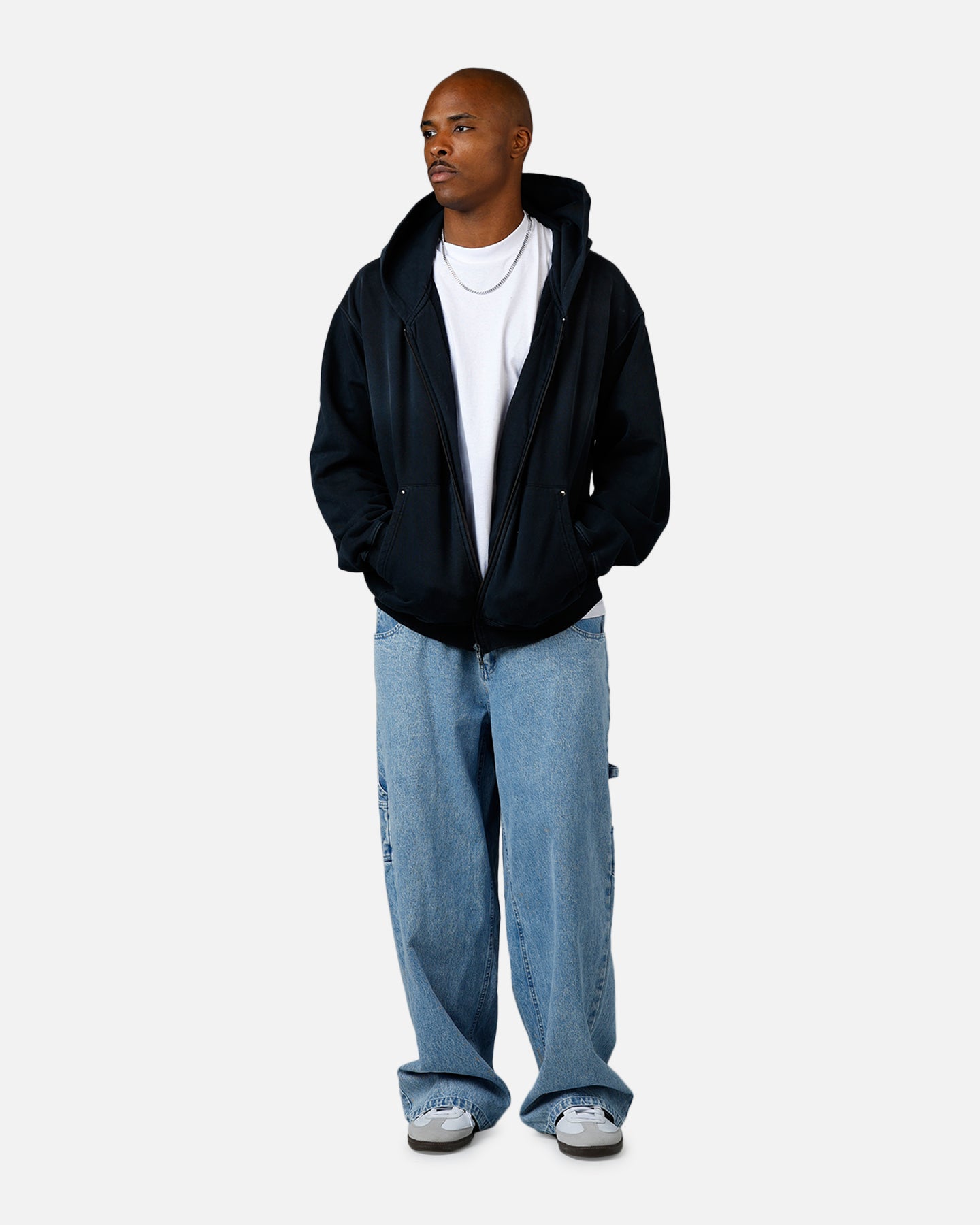 American Thrift Zip Hoodie Washed Black | Culture Kings US