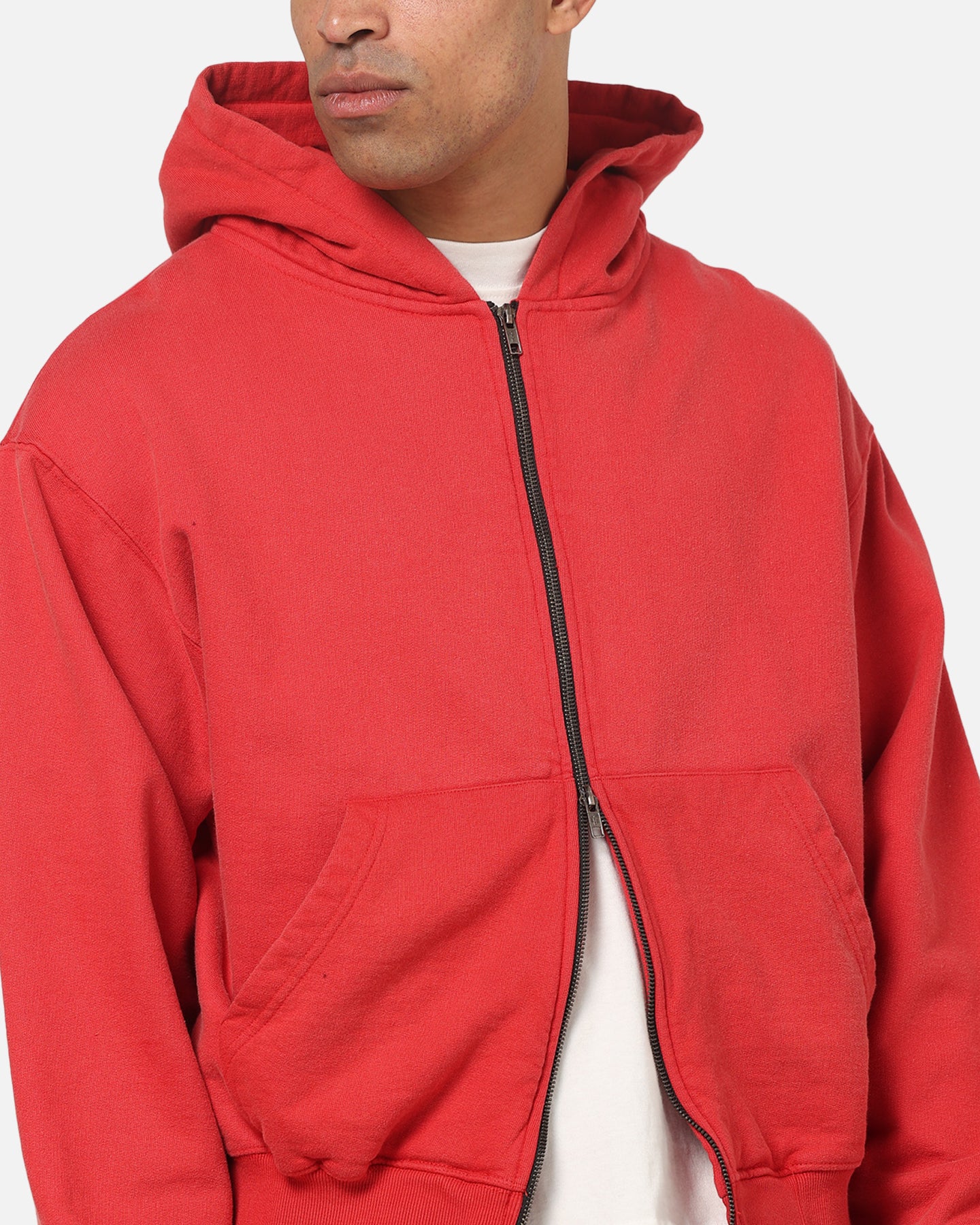 American Thrift Zip Hoodie Washed Red | Culture Kings US