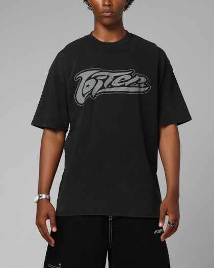 Loiter Jet Stream T-Shirt Black Acidwash