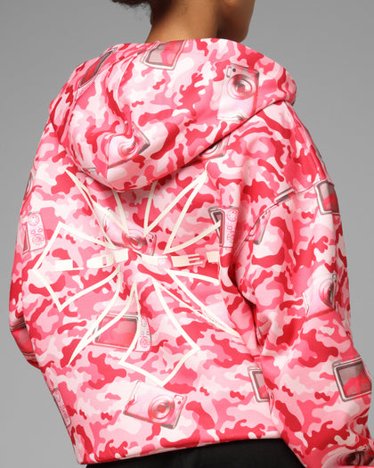Loiter Digi Camo Zip Hoodie Pink Camo