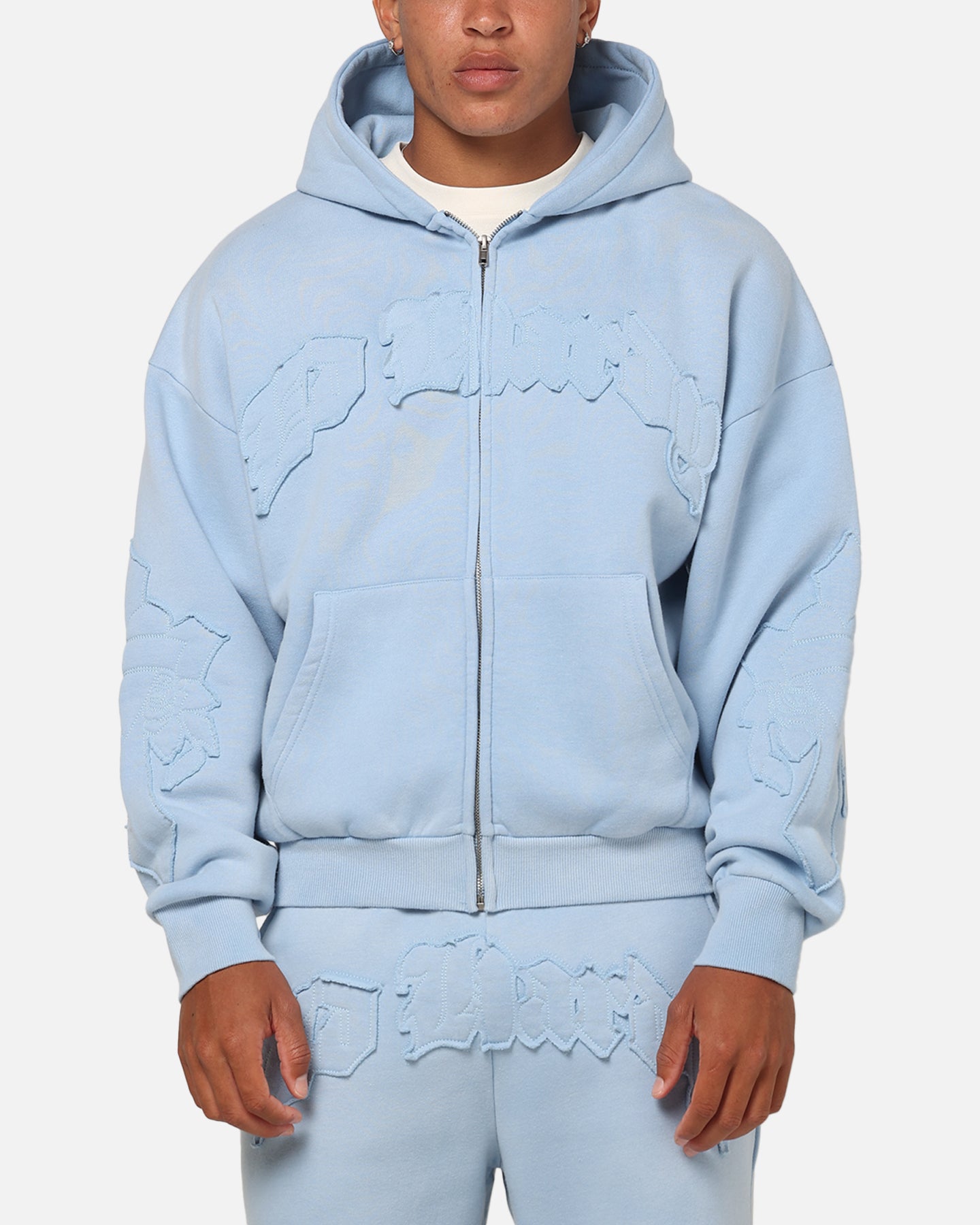 Ed Hardy Fray Zip Hoodie Blue | Culture Kings US