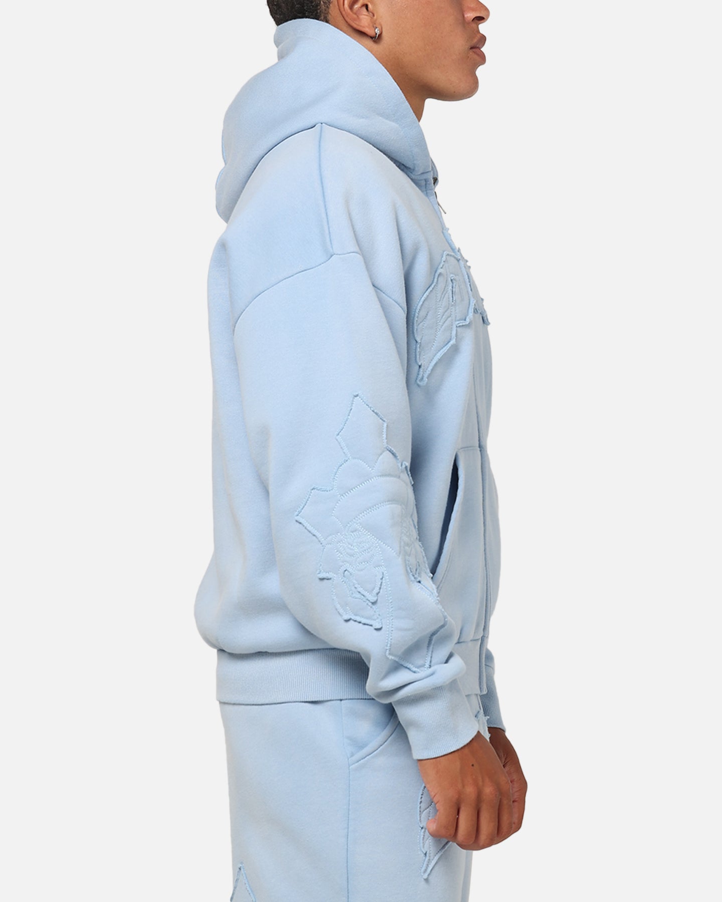 Ed Hardy Fray Zip Hoodie Blue | Culture Kings US