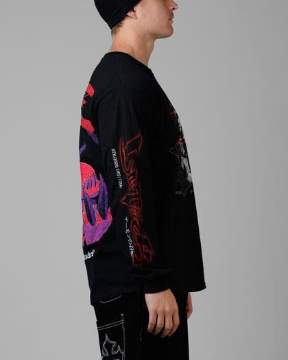 Loiter X Yu-Gi-Oh! Summoned Skull Long Sleeve T-Shirt Black