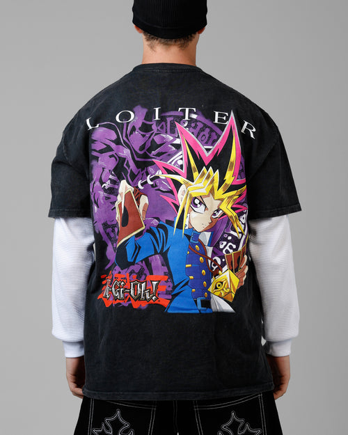 Loiter X Yu-Gi-Oh! Yugi T-Shirt Off Black