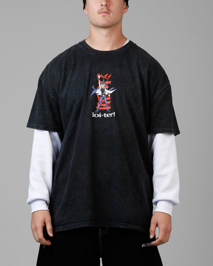 Loiter X Yu-Gi-Oh! Yugi T-Shirt Off Black