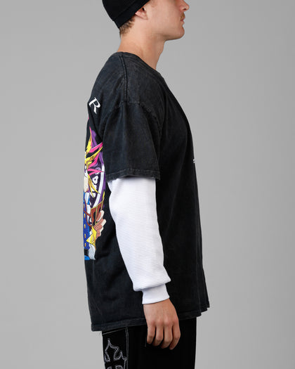 Loiter X Yu-Gi-Oh! Yugi T-Shirt Off Black