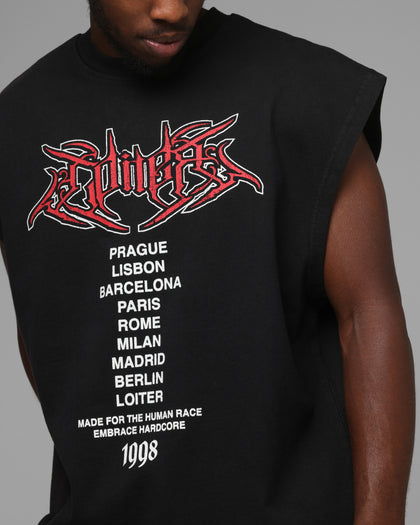 Loiter Hardcore Muscle T-Shirt Washed Black