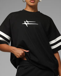 Loiter Hybrid Endzone T-Shirt Black