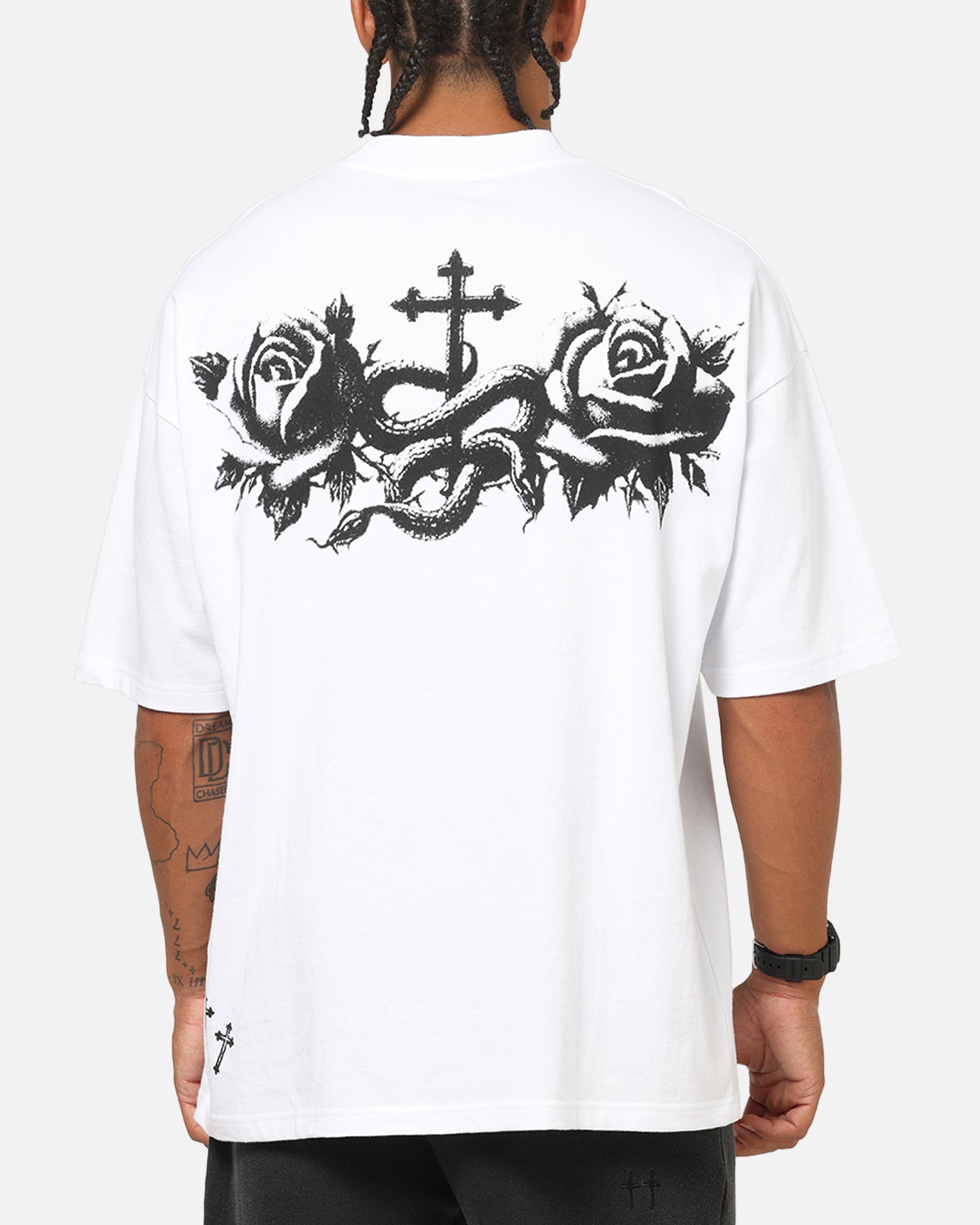 Saint Morta Conviction Mock Neck T-Shirt White | Culture Kings US
