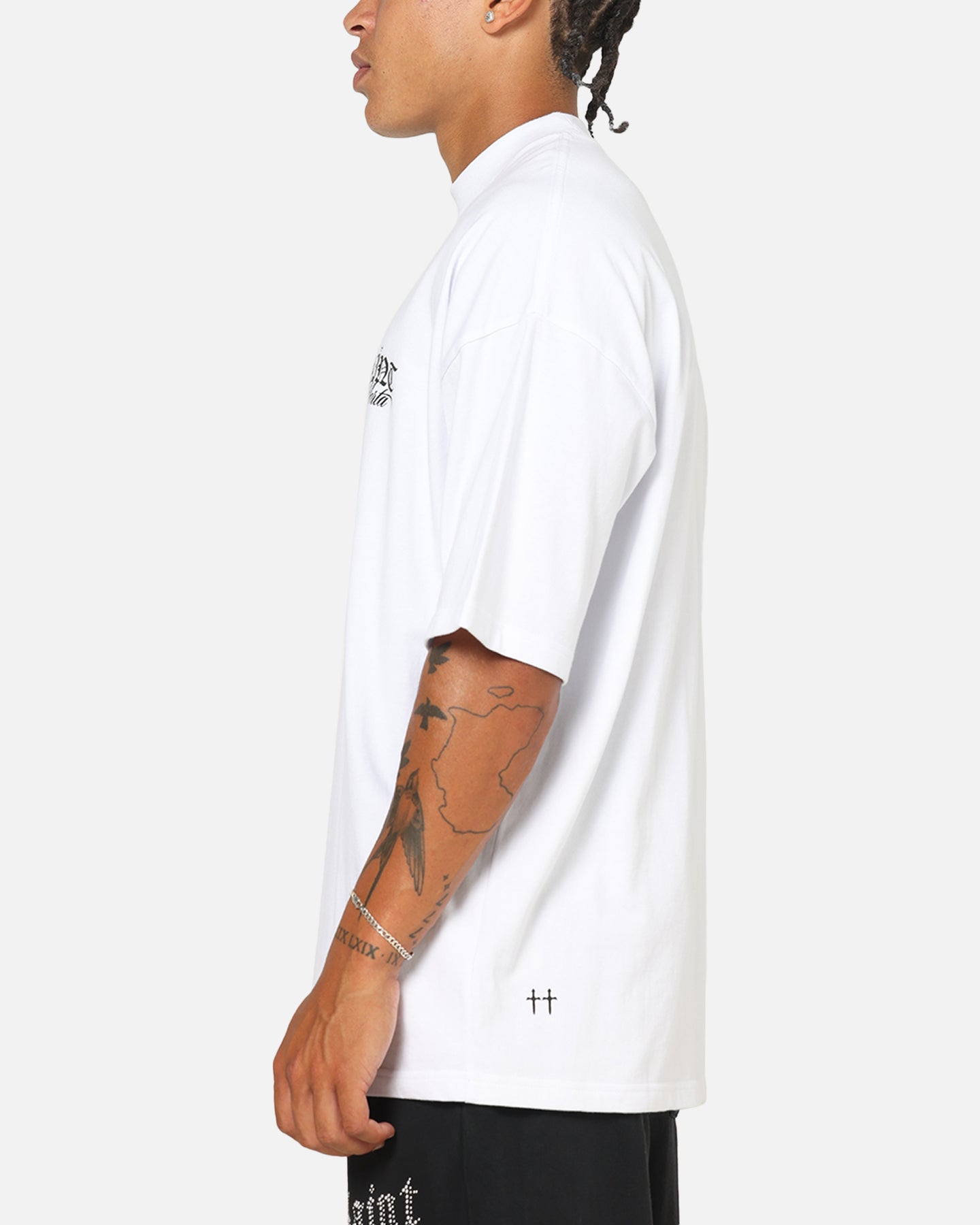 Saint Morta Serenity Mock Neck T-Shirt White | Culture Kings US