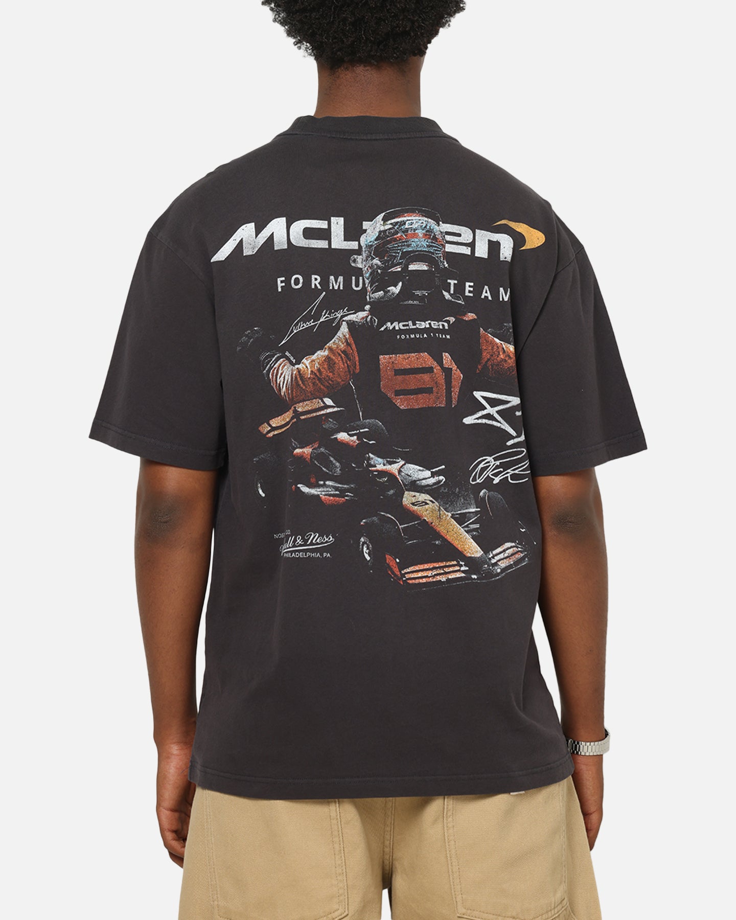 Mitchell & Ness X Mclaren Oscar Piastri Victory T-Shirt Faded