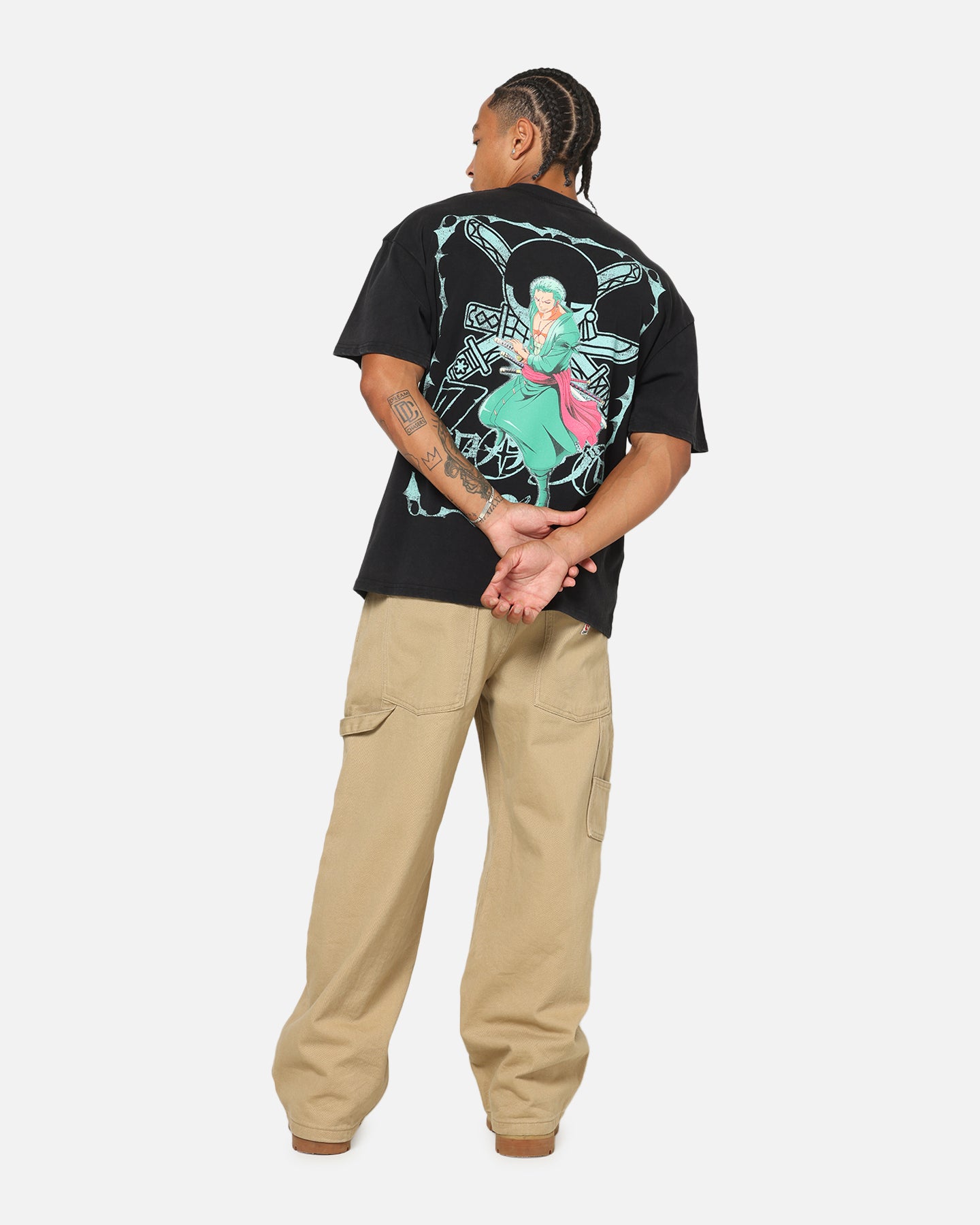 73Studio X One Piece Zoro Vintage T-Shirt Off Black | Culture Kings US