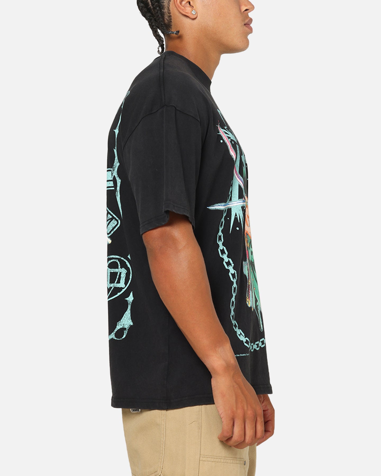 73Studio X One Piece Zoro Vintage T-Shirt Off Black | Culture Kings US