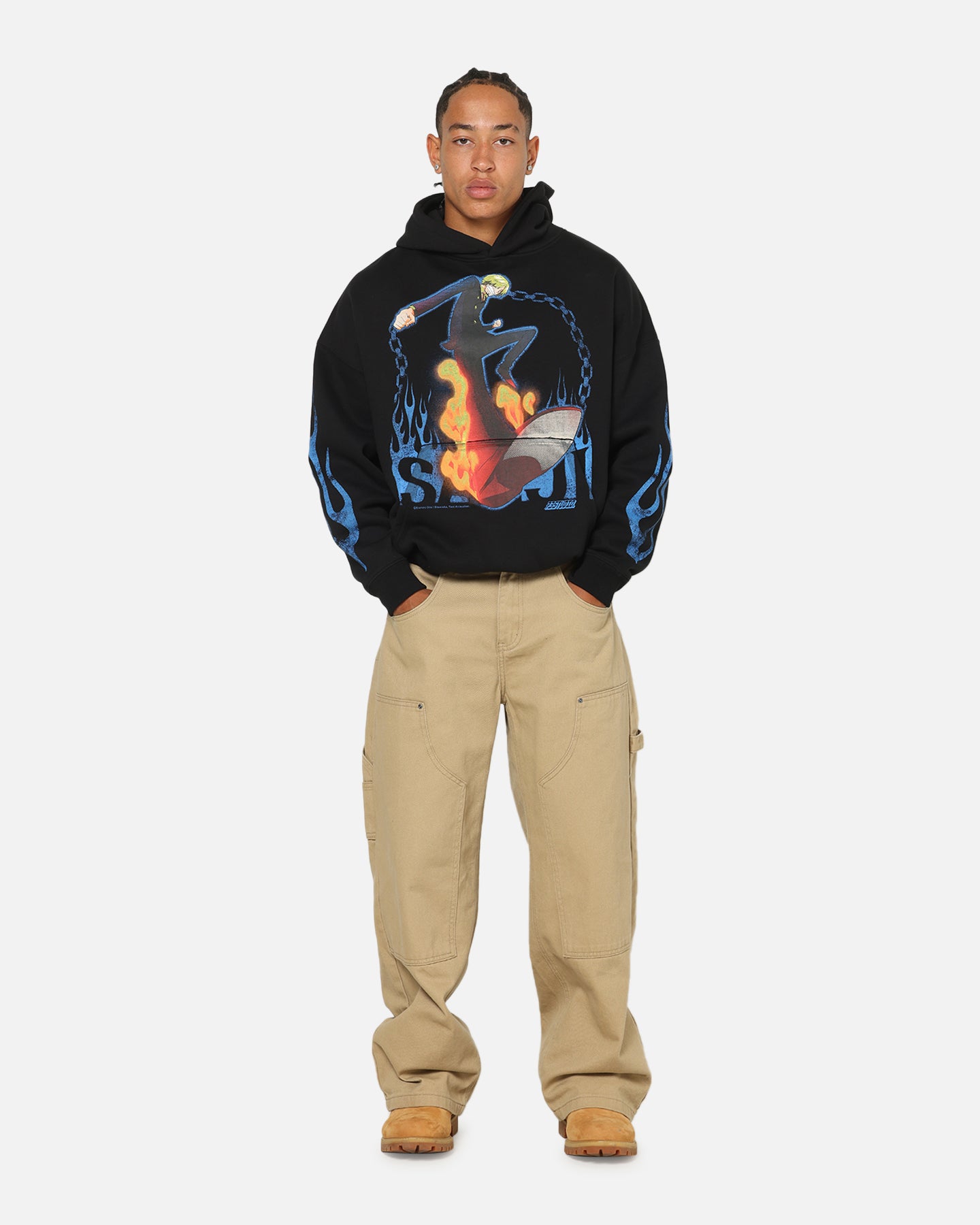 73Studio X One Piece Sanji Premium Hoodie Black | Culture Kings US