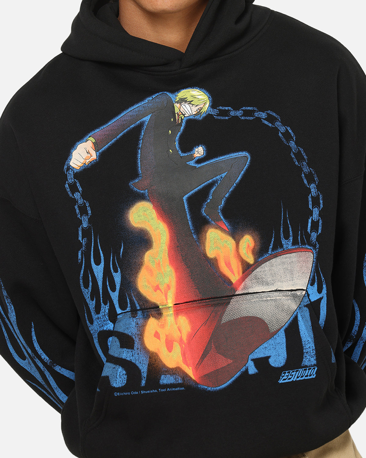 73Studio X One Piece Sanji Premium Hoodie Black | Culture Kings US