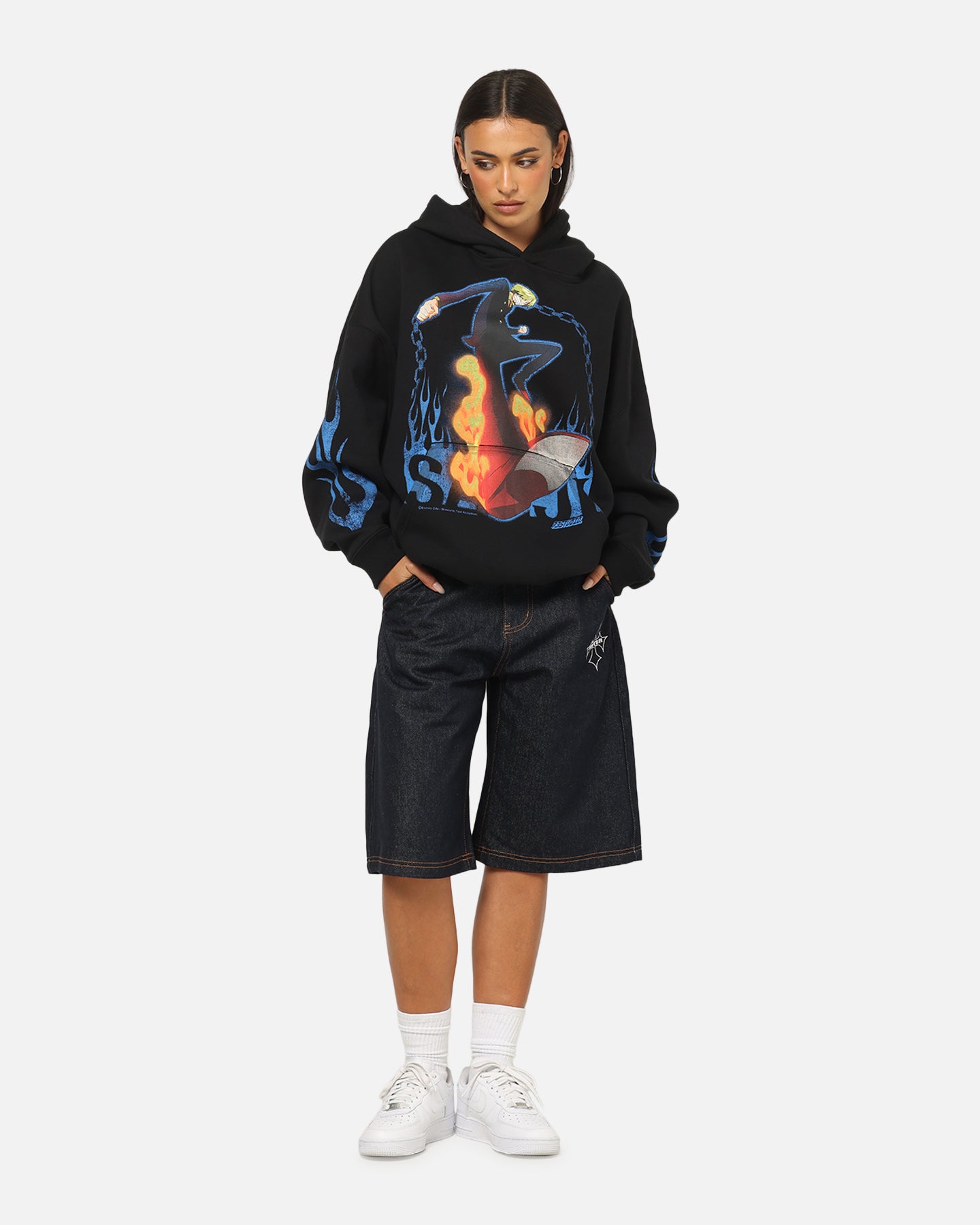 73Studio X One Piece Sanji Premium Hoodie Black | Culture Kings US