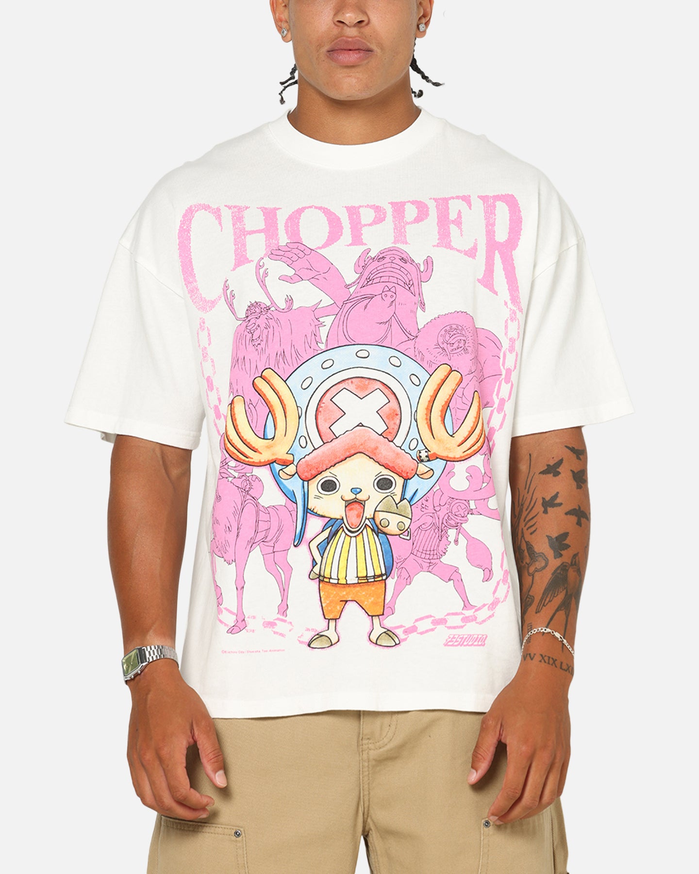 73Studio X One Piece Chopper Vintage T-Shirt Off White | Culture