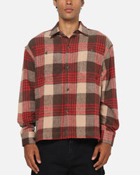 American Thrift Utility Flannel Shirt Brown/Red