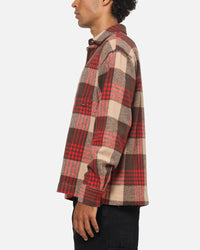 American Thrift Utility Flannel Shirt Brown/Red