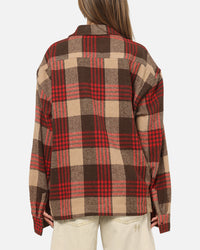 American Thrift Utility Flannel Shirt Brown/Red