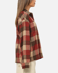 American Thrift Utility Flannel Shirt Brown/Red