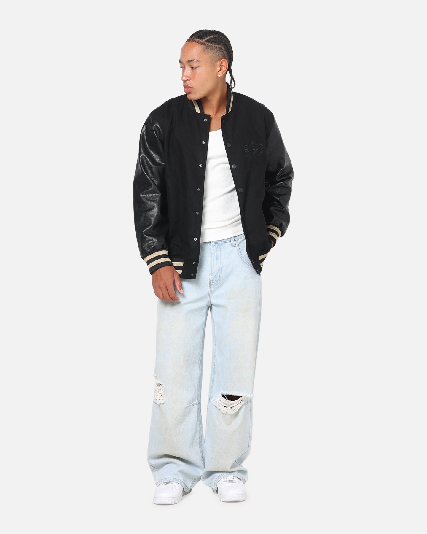 Saint Morta Valhala Varsity Jacket Black | Culture Kings US