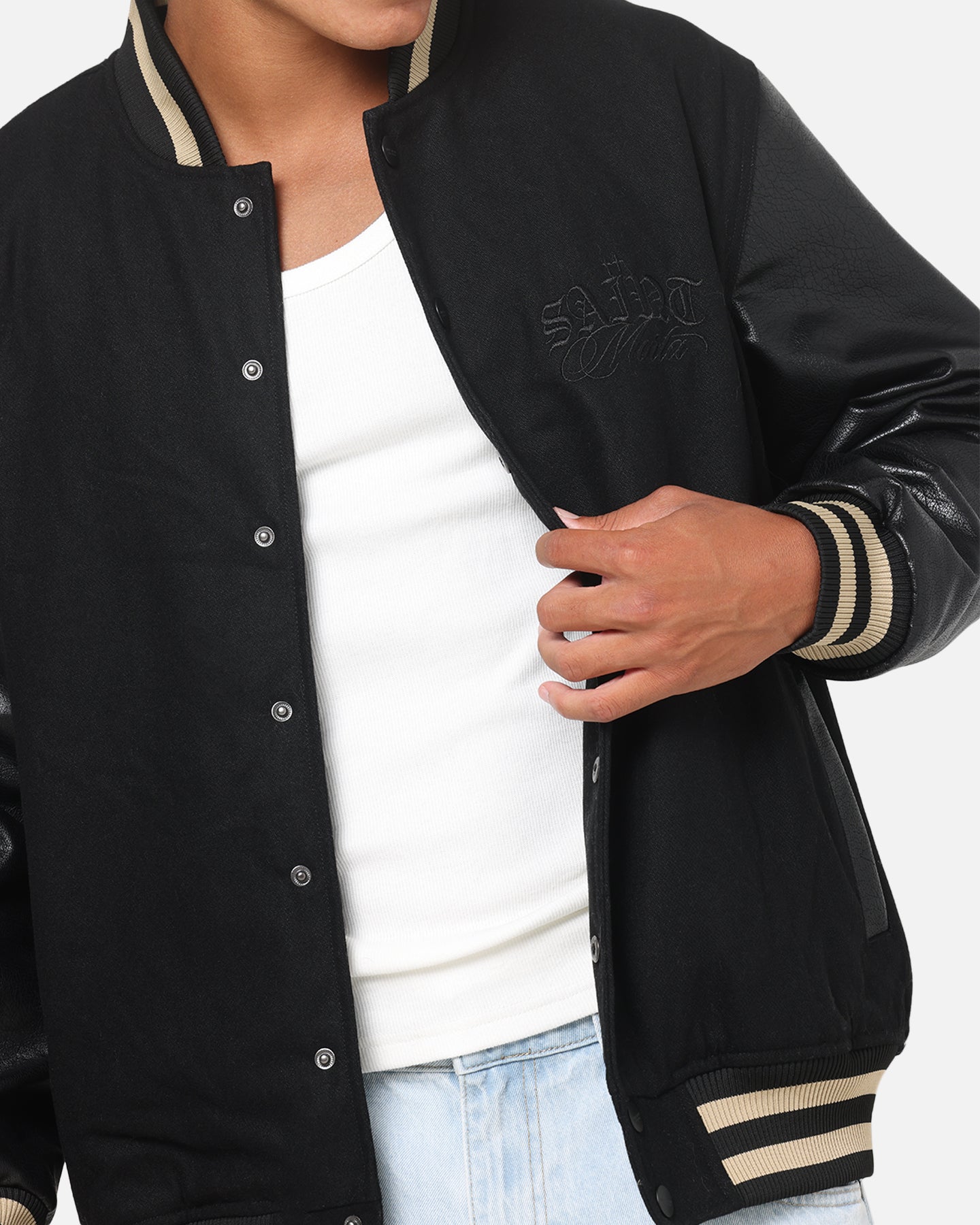 Saint Morta Valhala Varsity Jacket Black | Culture Kings US