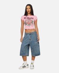 Ed Hardy Women's Wild Rose Baby T-Shirt Pink