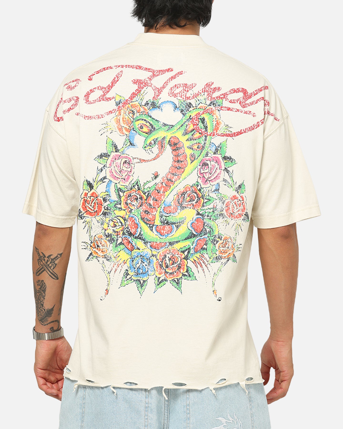 ヘイティンガ Ed Hardy Venom Rose T-Shirt Washed White | Culture Kings US