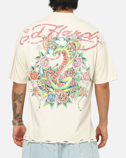 Ed Hardy Venom Rose T-Shirt Washed White | Culture Kings US