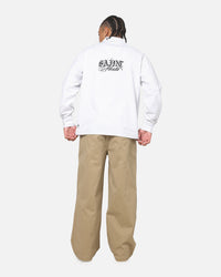 Saint Morta Valhala Pinstripe Long Sleeve Button Up Shirt White/Black