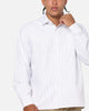 Saint Morta Valhala Pinstripe Long Sleeve Button Up Shirt White/Black