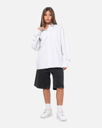 Saint Morta Valhala Pinstripe Long Sleeve Button Up Shirt White/Black