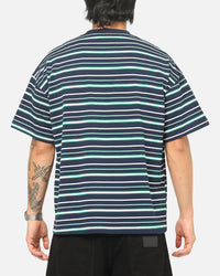 Carre Striped Pocket T-Shirt Navy Stripe