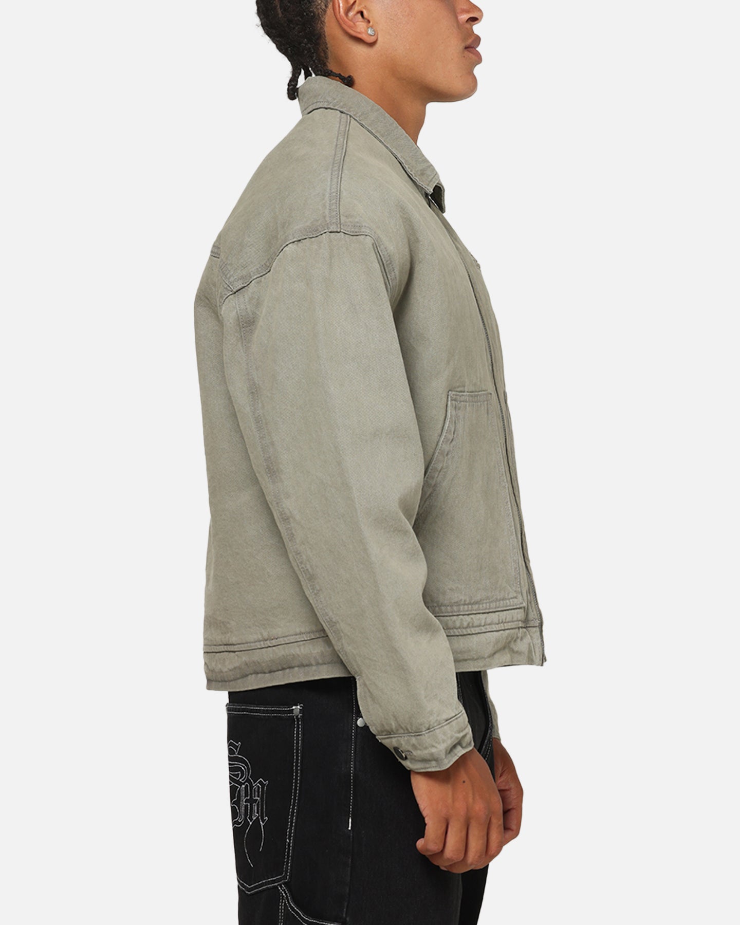 Saint Morta Halo Zip Jacket Washed Grey | Culture Kings US