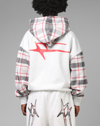 Loiter Ultra Hybrid Zip Hoodie Off White/Red