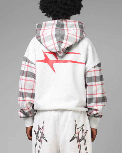 Loiter Ultra Hybrid Zip Hoodie Off White/Red