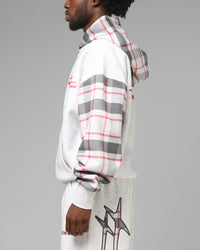 Loiter Ultra Hybrid Zip Hoodie Off White/Red