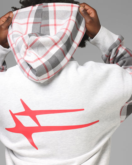 Loiter Ultra Hybrid Zip Hoodie Off White/Red