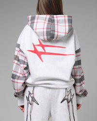 Loiter Ultra Hybrid Zip Hoodie Off White/Red